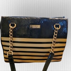 Kate Spade Black and Gold Chain Strap Bag